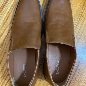 Men's Tan Leather Slip-On Loafers